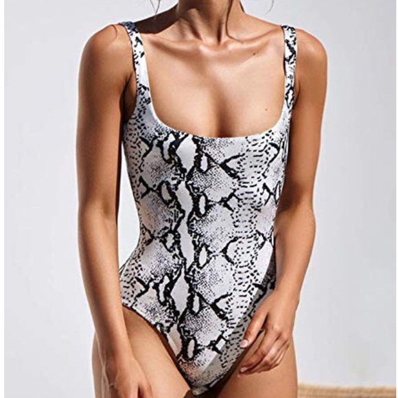 High cut snake print padded monokini - Picture 2 of 4